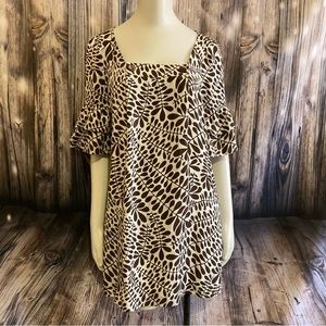 Trina Turk Cuddle Fronds Silk Coco Shift Mini Dress